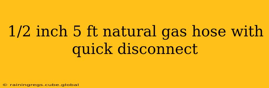 1/2 inch 5 ft natural gas hose with quick disconnect