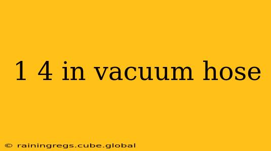 1 4 in vacuum hose