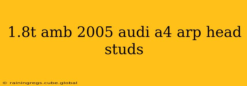 1.8t amb 2005 audi a4 arp head studs