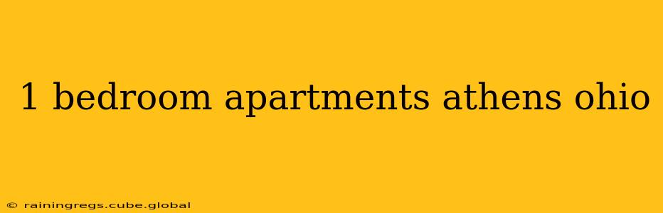 1 bedroom apartments athens ohio