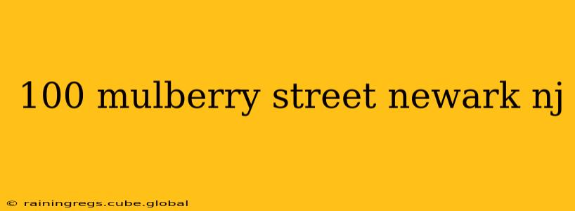 100 mulberry street newark nj
