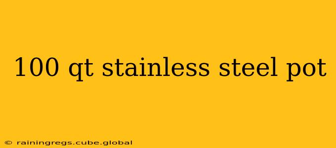 100 qt stainless steel pot