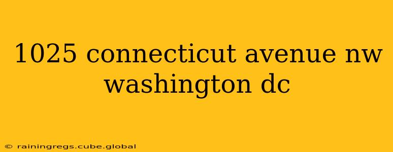 1025 connecticut avenue nw washington dc