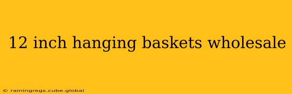 12 inch hanging baskets wholesale