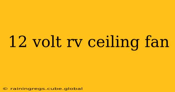 12 volt rv ceiling fan