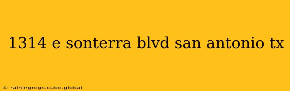 1314 e sonterra blvd san antonio tx