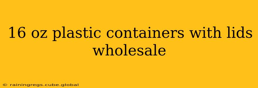 16 oz plastic containers with lids wholesale
