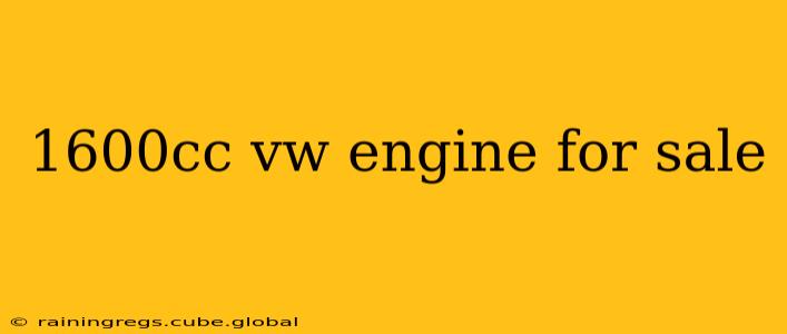 1600cc vw engine for sale