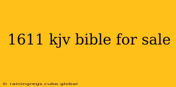 1611 kjv bible for sale