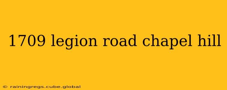 1709 legion road chapel hill