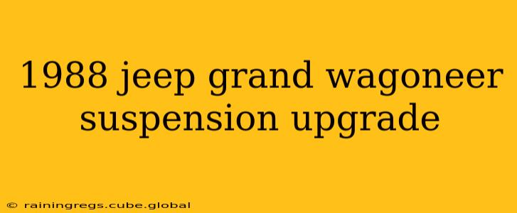 1988 jeep grand wagoneer suspension upgrade