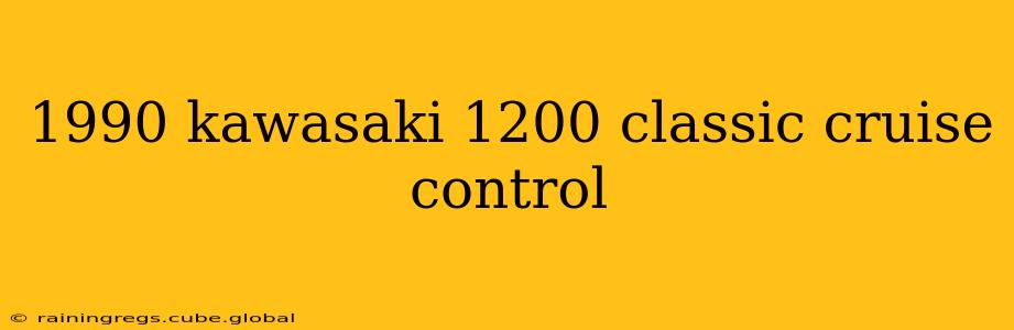 1990 kawasaki 1200 classic cruise control