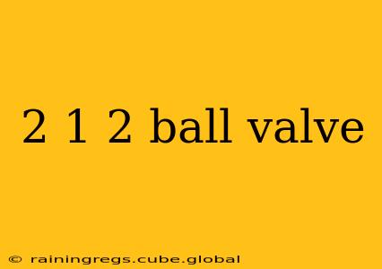2 1 2 ball valve