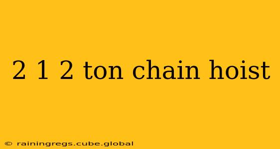 2 1 2 ton chain hoist