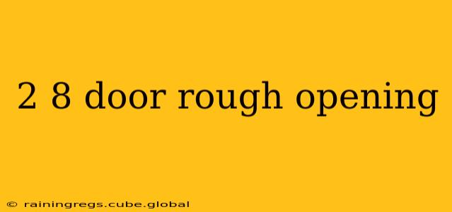 2 8 door rough opening
