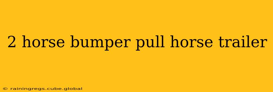 2 horse bumper pull horse trailer