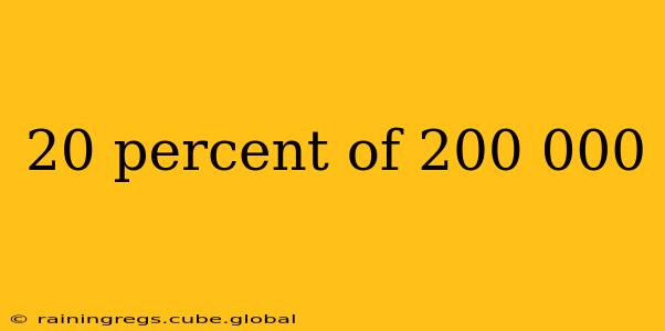 20 percent of 200 000