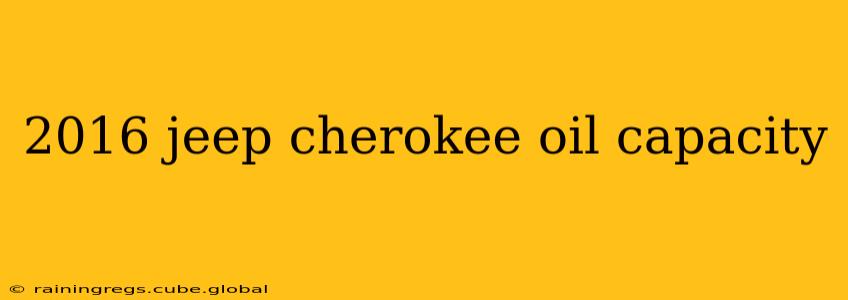 2016 jeep cherokee oil capacity