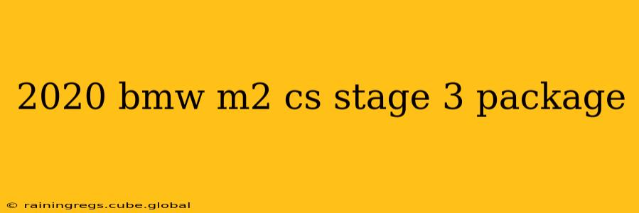 2020 bmw m2 cs stage 3 package