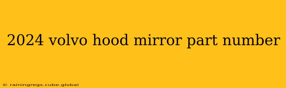 2024 volvo hood mirror part number