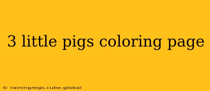 3 little pigs coloring page