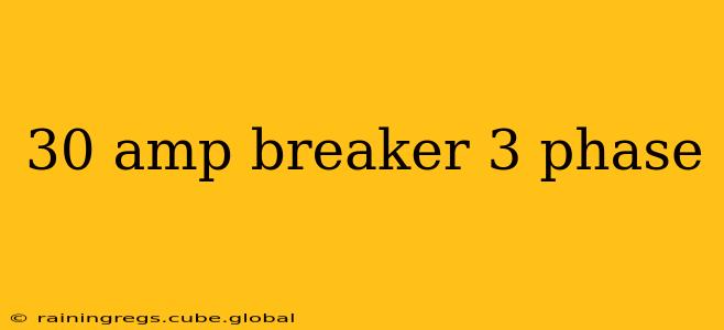 30 amp breaker 3 phase