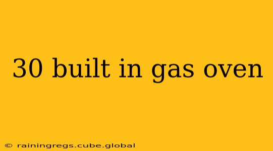 30 built in gas oven