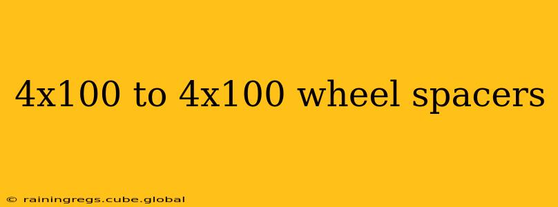4x100 to 4x100 wheel spacers