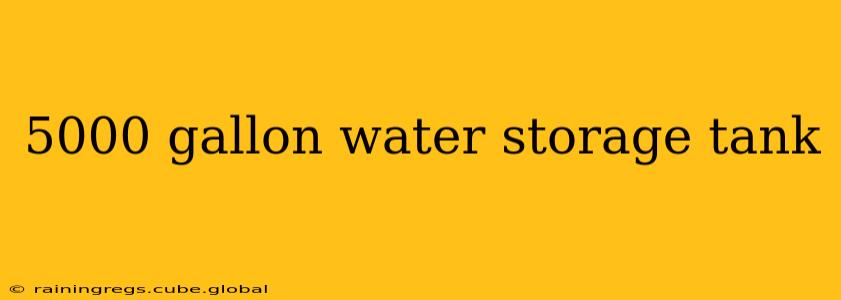 5000 gallon water storage tank