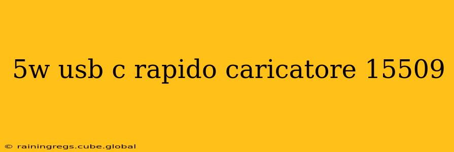 5w usb c rapido caricatore 15509