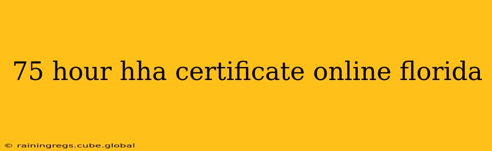 75 hour hha certificate online florida