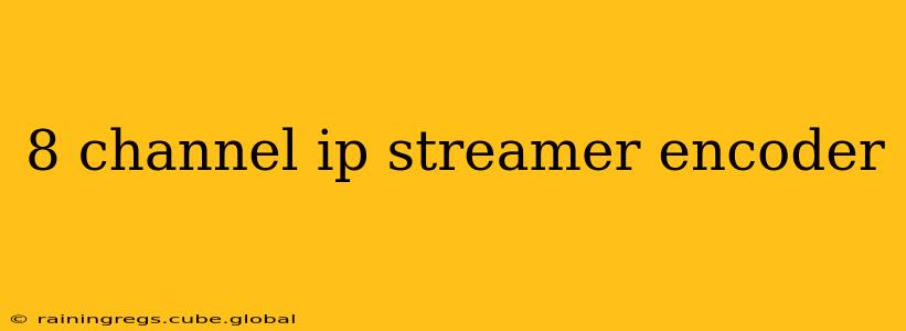 8 channel ip streamer encoder