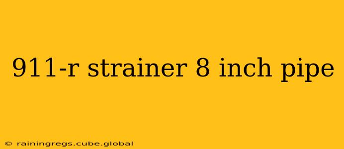 911-r strainer 8 inch pipe