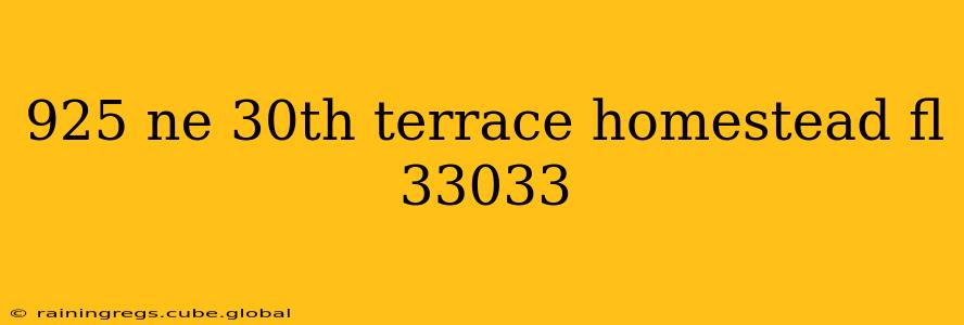 925 ne 30th terrace homestead fl 33033
