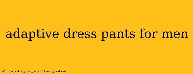 adaptive dress pants for men