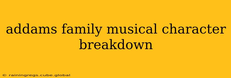 addams family musical character breakdown