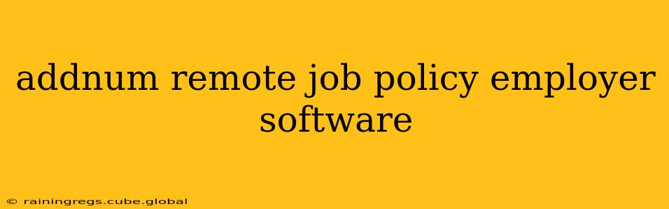 addnum remote job policy employer software