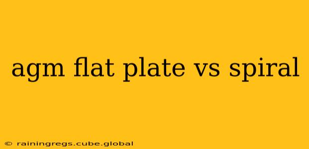 agm flat plate vs spiral
