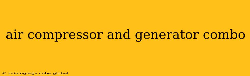 air compressor and generator combo