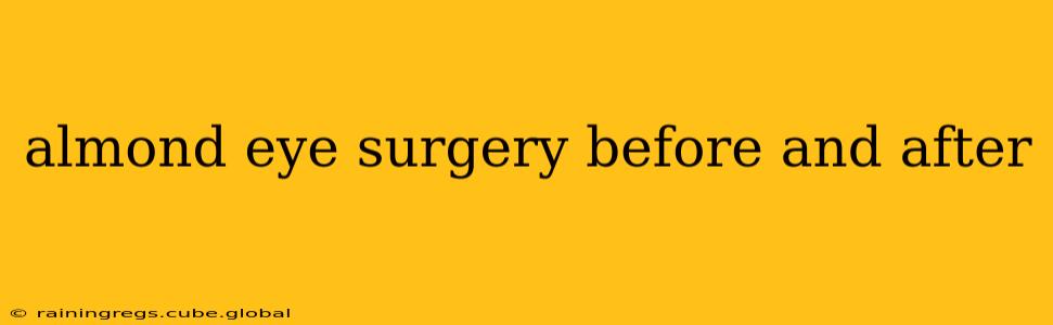almond eye surgery before and after