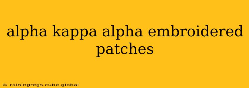 alpha kappa alpha embroidered patches