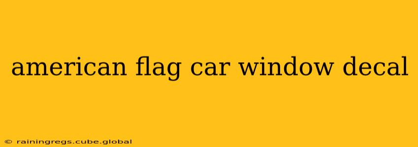 american flag car window decal