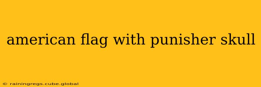 american flag with punisher skull