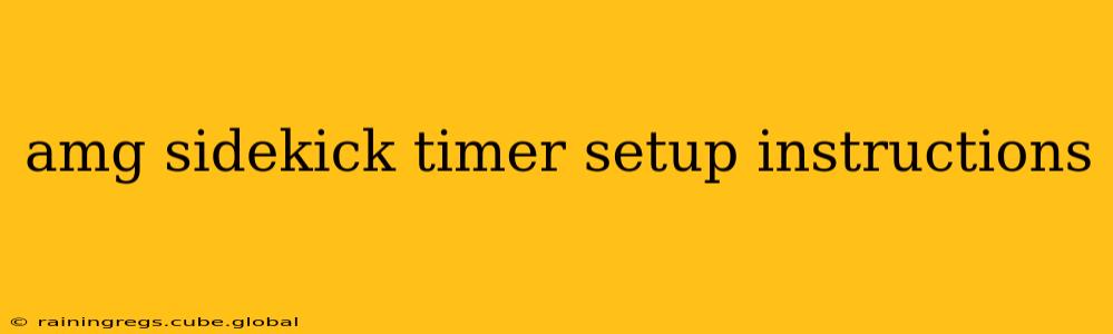 amg sidekick timer setup instructions