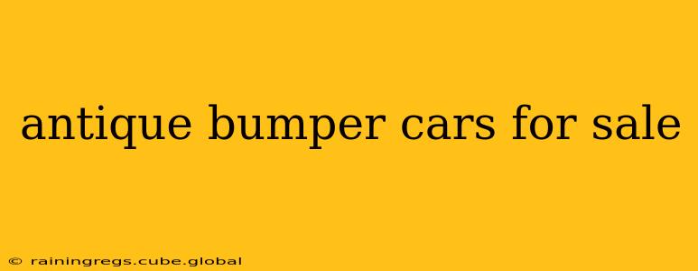 antique bumper cars for sale