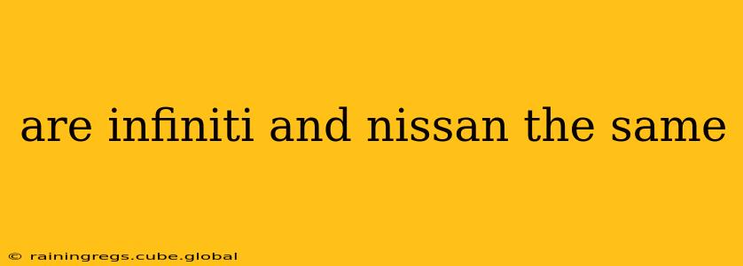 are infiniti and nissan the same