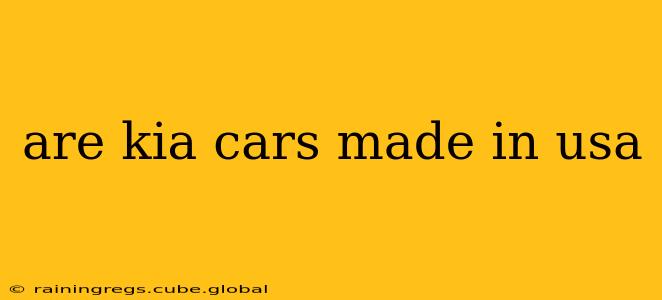 are kia cars made in usa
