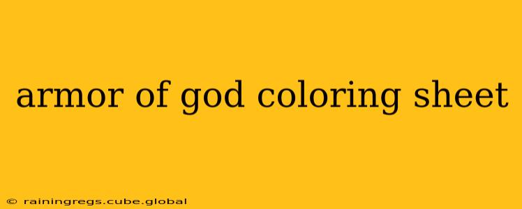 armor of god coloring sheet