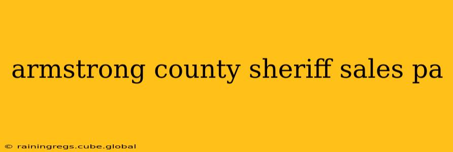 armstrong county sheriff sales pa