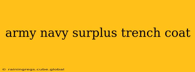 army navy surplus trench coat